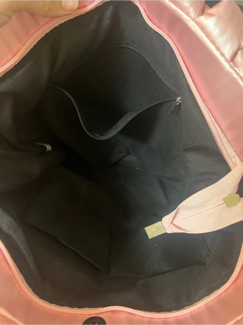 Padded Quilted Tote Bag in Soft Pink